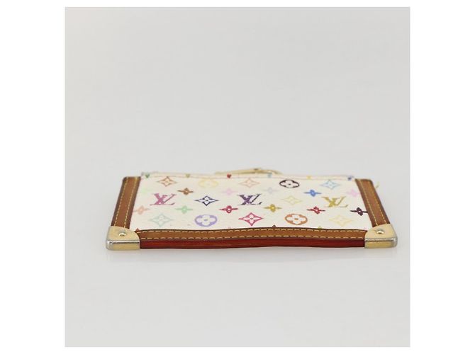 LOUIS VUITTON Monogramm Multicolor Pochette Cles Tasche Weiß M92655 Auth 175987 - Ansicht 7