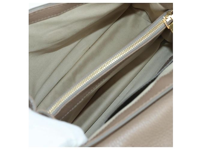 Chloé Borsa a mano Chloe Abbey in pelle 2 in 1 beige oro argento autentica yk20329A - vista 10