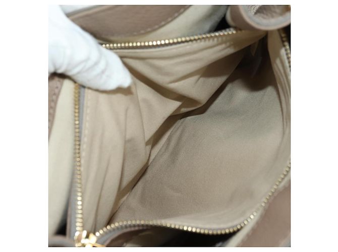 Chloé Borsa a mano Chloe Abbey in pelle 2 in 1 beige oro argento autentica yk20329A - vista 11