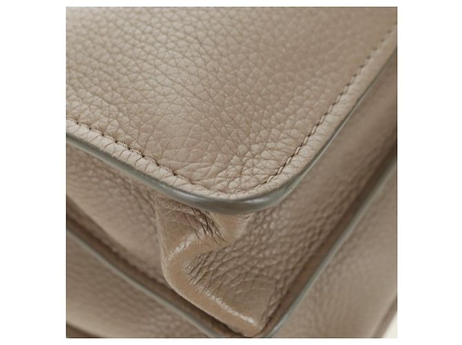 Chloé Borsa a mano Chloe Abbey in pelle 2 in 1 beige oro argento autentica yk20329A - vista 17