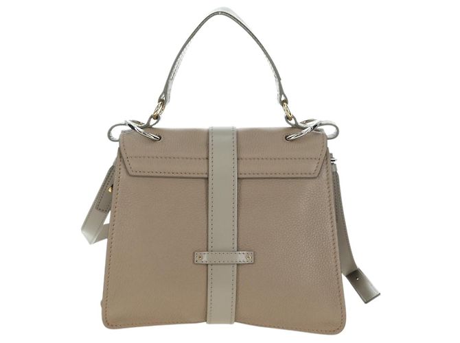 Chloé Borsa a mano Chloe Abbey in pelle 2 in 1 beige oro argento autentica yk20329A - vista 2