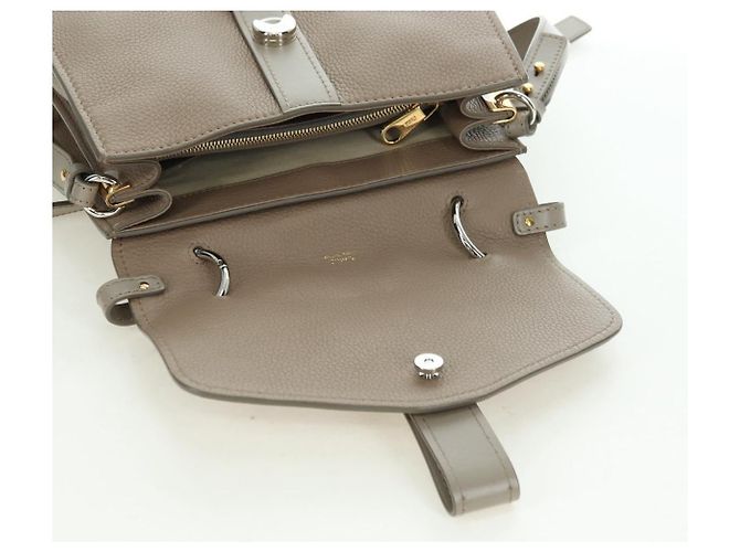 Chloé Borsa a mano Chloe Abbey in pelle 2 in 1 beige oro argento autentica yk20329A - vista 20