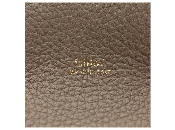 Chloé Borsa a mano Chloe Abbey in pelle 2 in 1 beige oro argento autentica yk20329A - vista 21