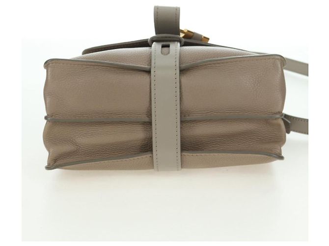 Chloé Borsa a mano Chloe Abbey in pelle 2 in 1 beige oro argento autentica yk20329A - vista 5