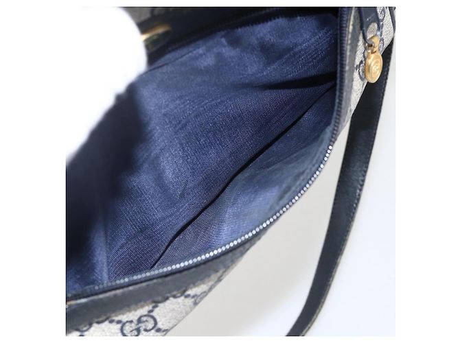 Gucci Bolso GG Supreme Sherry Line PVC Marino Dorado Rojo 65 02 004 Auth 175281 Roja Azul marino - vista 21