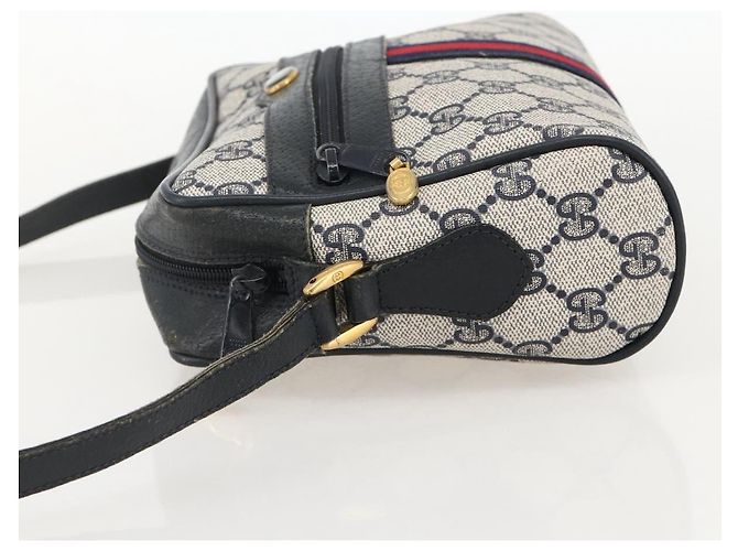 Gucci Bolso GG Supreme Sherry Line PVC Marino Dorado Rojo 65 02 004 Auth 175281 Roja Azul marino - vista 3