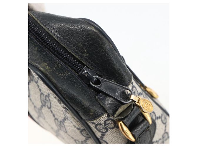 Gucci Bolso GG Supreme Sherry Line PVC Marino Dorado Rojo 65 02 004 Auth 175281 Roja Azul marino - vista 9
