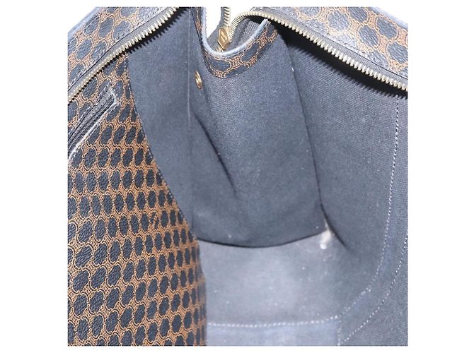 Céline Borsa tote in tela Macadam CELINE in pelle PVC nera e oro Auth ka3968 Nero D'oro - vista 18
