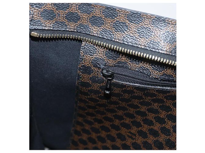 Céline Borsa tote in tela Macadam CELINE in pelle PVC nera e oro Auth ka3968 Nero D'oro - vista 20