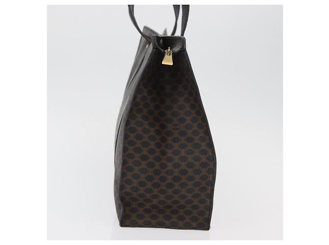 Céline Borsa tote in tela Macadam CELINE in pelle PVC nera e oro Auth ka3968 Nero D'oro - vista 4