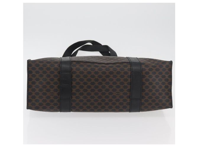 Céline Borsa tote in tela Macadam CELINE in pelle PVC nera e oro Auth ka3968 Nero D'oro - vista 5