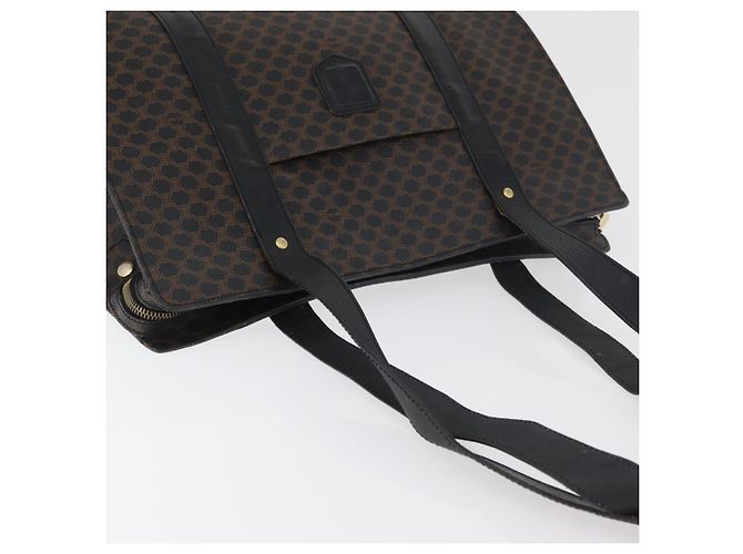 Céline Borsa tote in tela Macadam CELINE in pelle PVC nera e oro Auth ka3968 Nero D'oro - vista 6