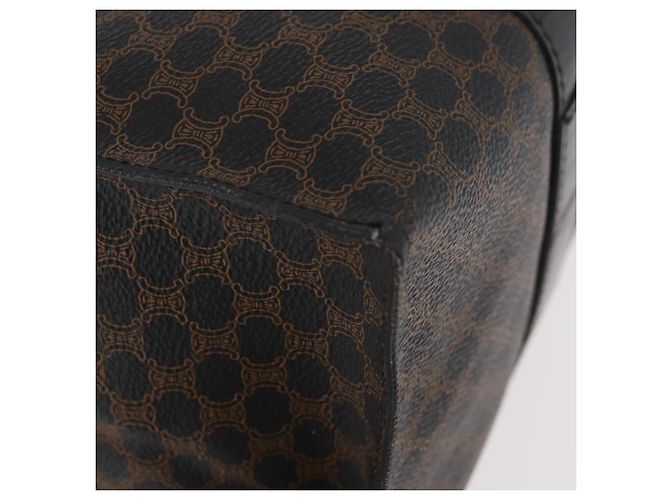 Céline Borsa tote in tela Macadam CELINE in pelle PVC nera e oro Auth ka3968 Nero D'oro - vista 9