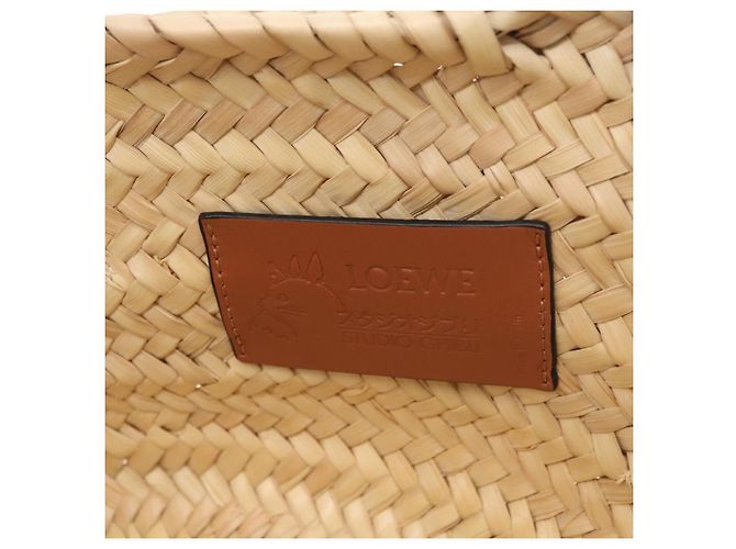 LOEWE - Cesto Ghibli Il Mio Vicino Totoro Borsa Soot Sprites Raffia Auth 158615SM Beige - vista 17