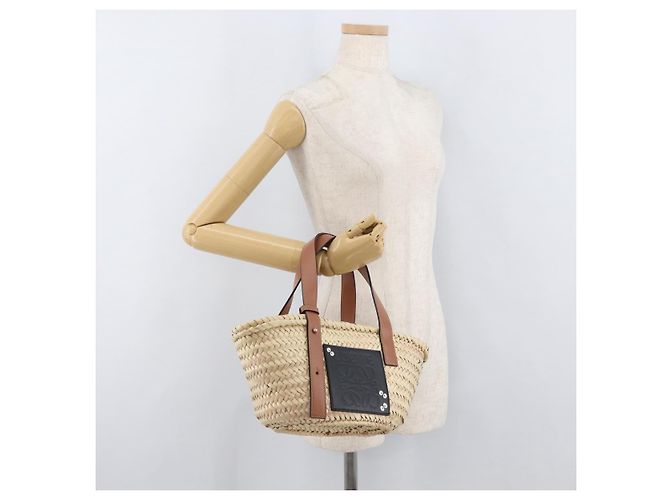 LOEWE - Cesto Ghibli Il Mio Vicino Totoro Borsa Soot Sprites Raffia Auth 158615SM Beige - vista 21