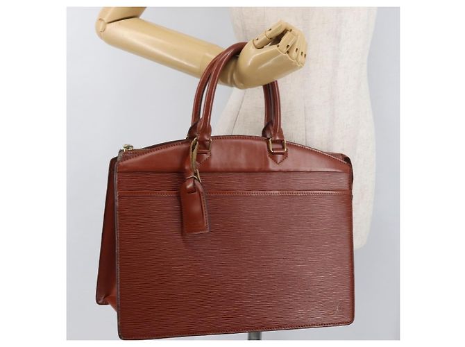 LOUIS VUITTON Borsa a Mano Epi Riviera Marrone M48183 LV Auth 176461 - vista 23