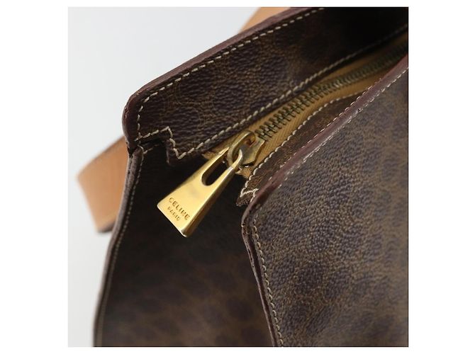 Céline Borsa tote in tela Macadam CELINE in pelle PVC marrone oro Auth BA12120 D'oro - vista 10