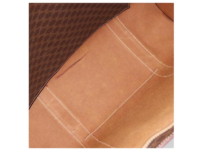Céline Borsa tote in tela Macadam CELINE in pelle PVC marrone oro Auth BA12120 D'oro - vista 11