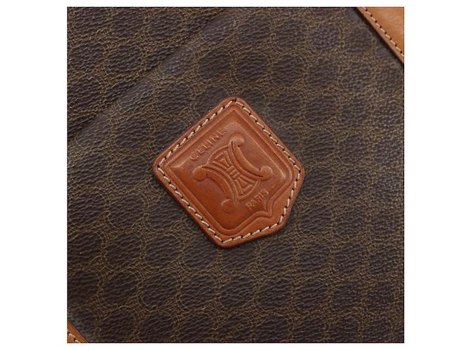 Céline Borsa tote in tela Macadam CELINE in pelle PVC marrone oro Auth BA12120 D'oro - vista 17