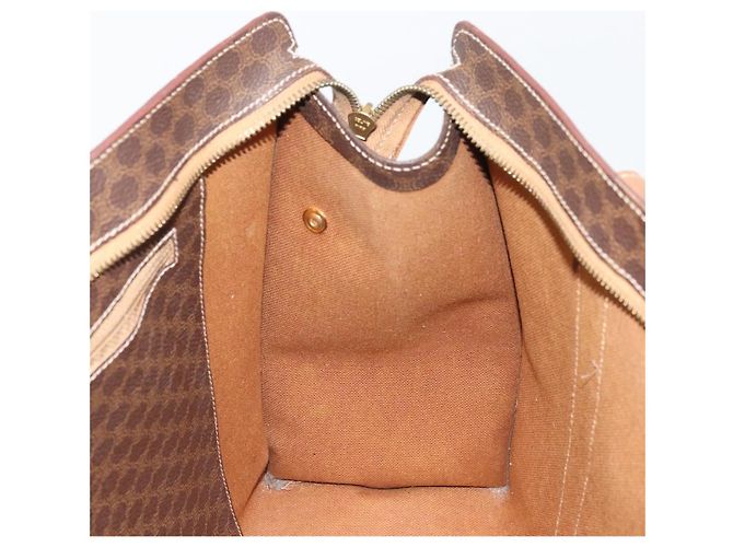 Céline Borsa tote in tela Macadam CELINE in pelle PVC marrone oro Auth BA12120 D'oro - vista 19