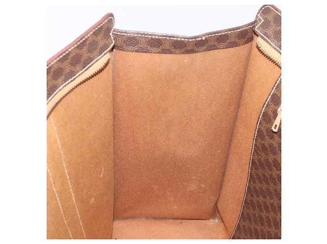 Céline Borsa tote in tela Macadam CELINE in pelle PVC marrone oro Auth BA12120 D'oro - vista 20
