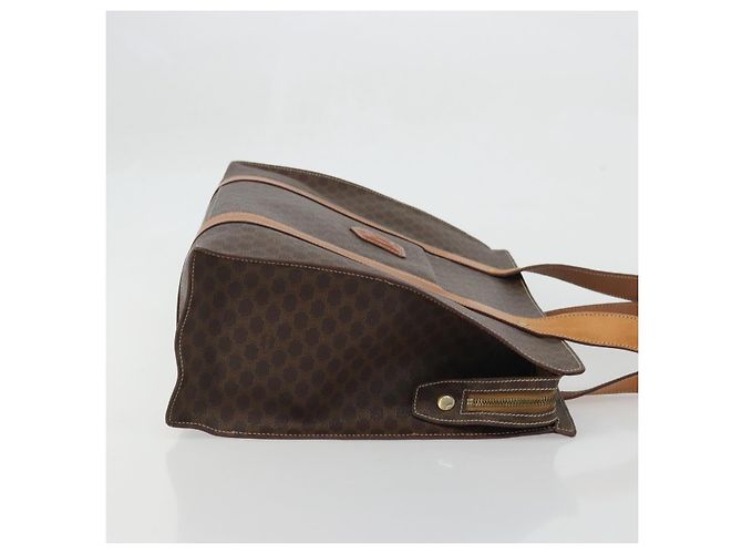 Céline Borsa tote in tela Macadam CELINE in pelle PVC marrone oro Auth BA12120 D'oro - vista 3