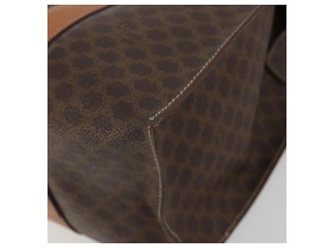 Céline Borsa tote in tela Macadam CELINE in pelle PVC marrone oro Auth BA12120 D'oro - vista 9
