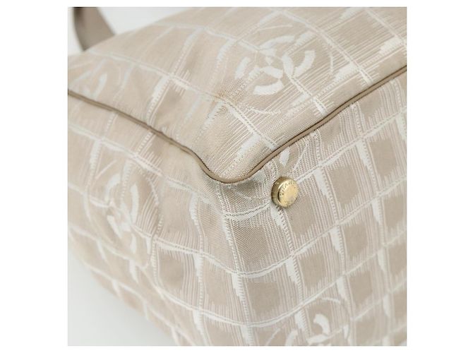 CHANEL Nuova Borsa Tote da Viaggio Nylon Rosa Oro CC Auth BA12073A D'oro - vista 15