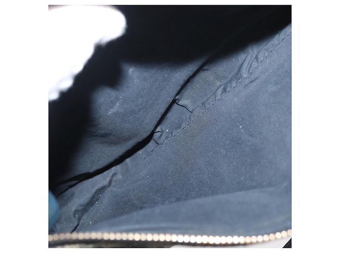Christian Dior Trotter Canvas Accessory Pouch Navy Silver Auth mr2399A Silvery Navy blue - view 11