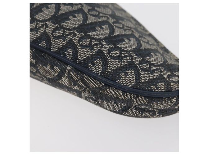 Christian Dior Trotter Canvas Accessory Pouch Navy Silver Auth mr2399A Silvery Navy blue - view 14