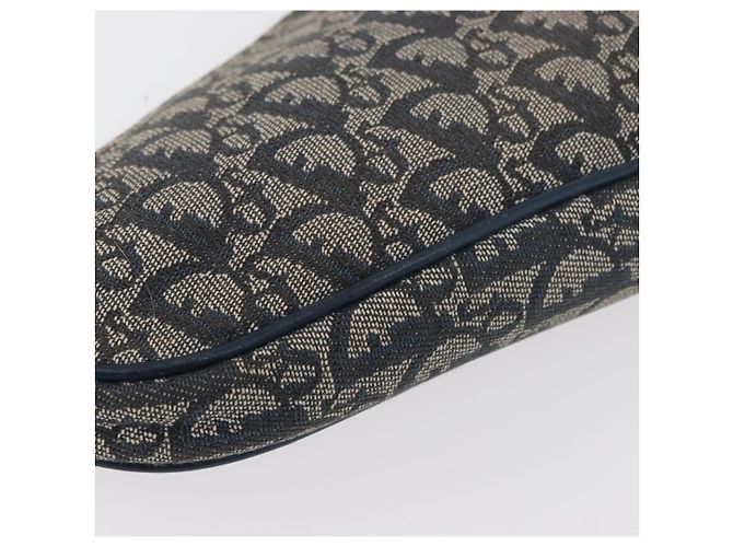 Christian Dior Trotter Canvas Accessory Pouch Navy Silver Auth mr2399A Silvery Navy blue - view 15