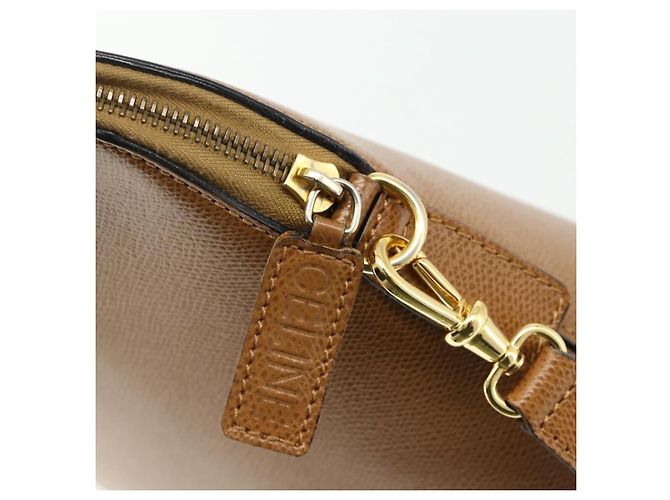 Céline Borsa a mano CELINE in pelle 2 in 1 marrone oro Auth 175201 D'oro - vista 10