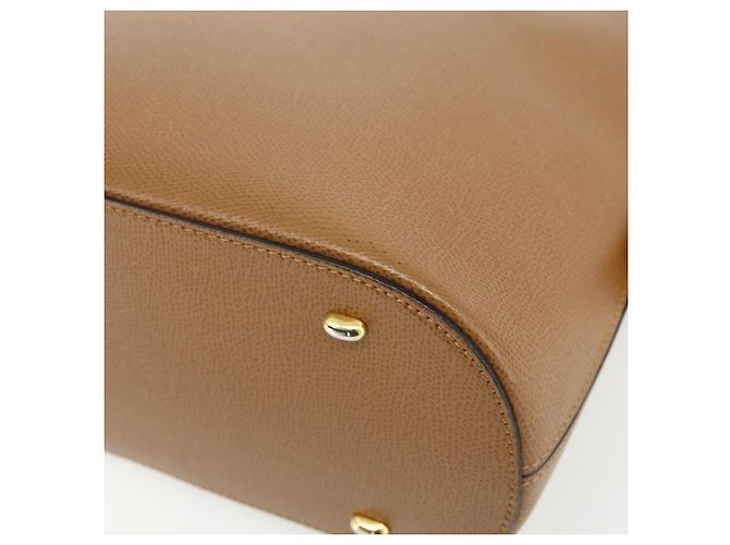 Céline Borsa a mano CELINE in pelle 2 in 1 marrone oro Auth 175201 D'oro - vista 16
