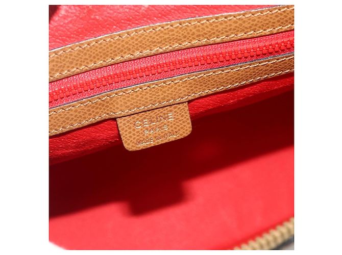 Céline Borsa a mano CELINE in pelle 2 in 1 marrone oro Auth 175201 D'oro - vista 17