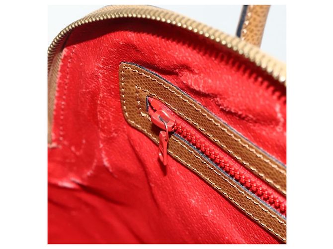 Céline Borsa a mano CELINE in pelle 2 in 1 marrone oro Auth 175201 D'oro - vista 20