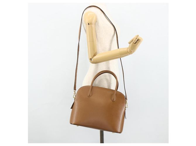 Céline Borsa a mano CELINE in pelle 2 in 1 marrone oro Auth 175201 D'oro - vista 22