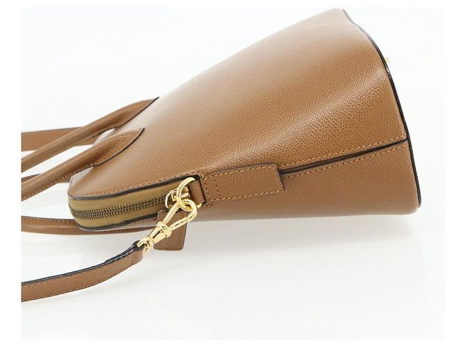 Céline Borsa a mano CELINE in pelle 2 in 1 marrone oro Auth 175201 D'oro - vista 3