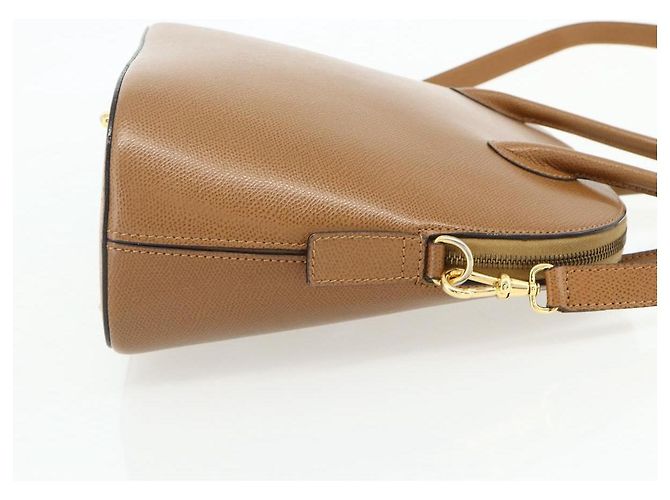 Céline Borsa a mano CELINE in pelle 2 in 1 marrone oro Auth 175201 D'oro - vista 4