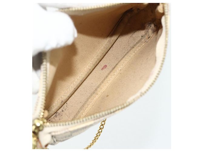 LOUIS VUITTON Mini Pochette Accessoires Damier Azur Pouch N63005 LV Auth 176553 - vista 11