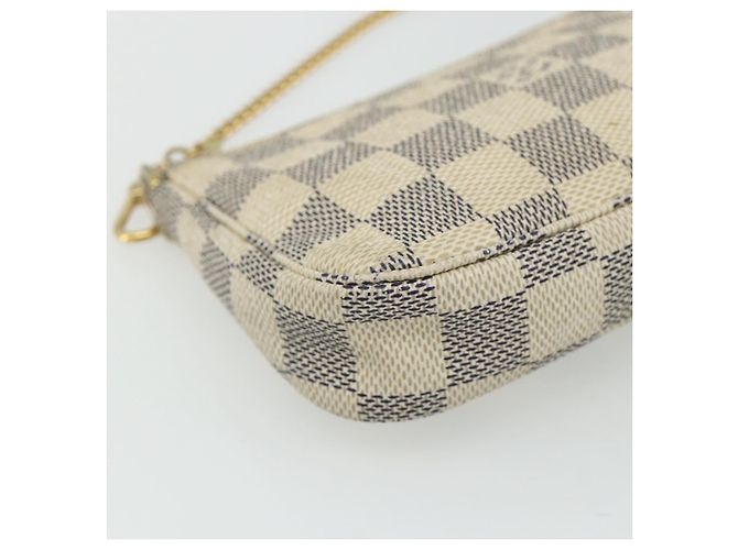 LOUIS VUITTON Mini Pochette Accessoires Damier Azur Pouch N63005 LV Auth 176553 - vista 14