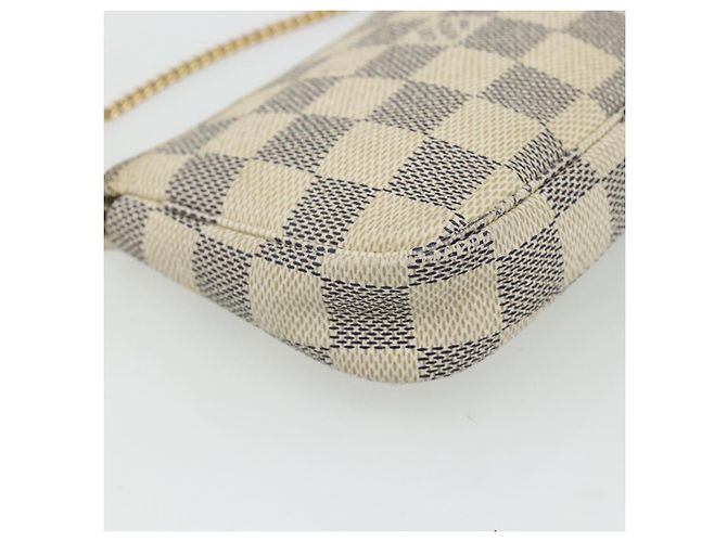 LOUIS VUITTON Mini Pochette Accessoires Damier Azur Pouch N63005 LV Auth 176553 - vista 16