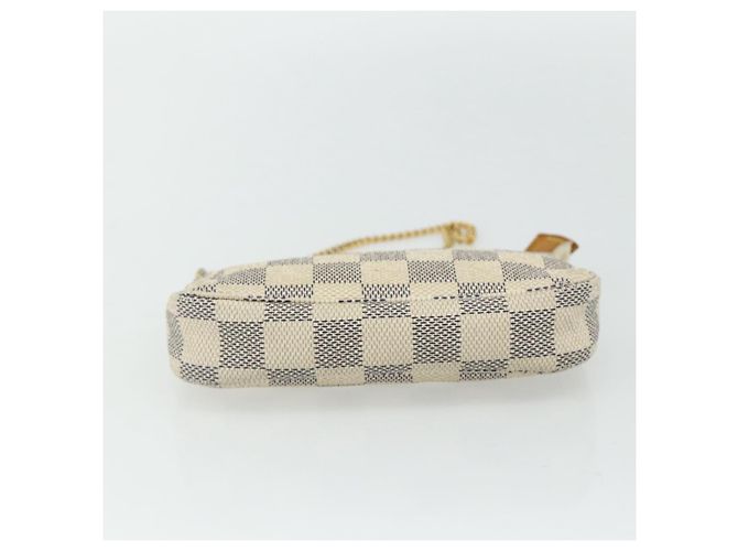 LOUIS VUITTON Mini Pochette Accessoires Damier Azur Pouch N63005 LV Auth 176553 - vista 5