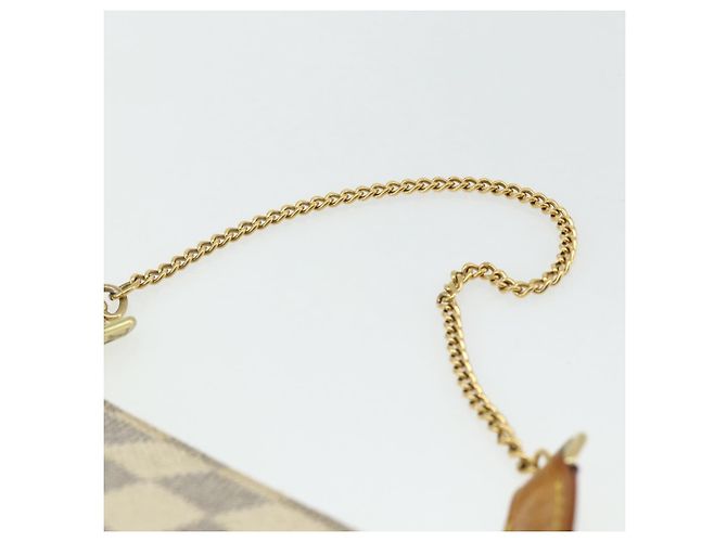 LOUIS VUITTON Mini Pochette Accessoires Damier Azur Pouch N63005 LV Auth 176553 - vista 8
