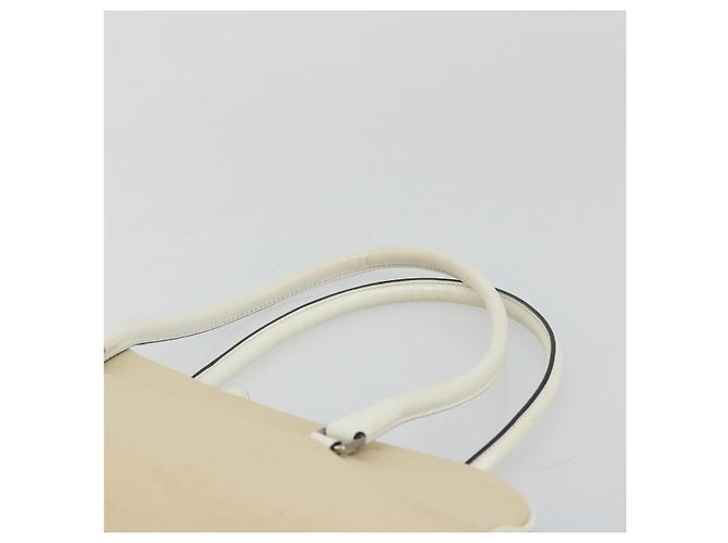 PRADA Schultertasche aus Canvas Beige Silber Authentisch 176585 - Ansicht 14