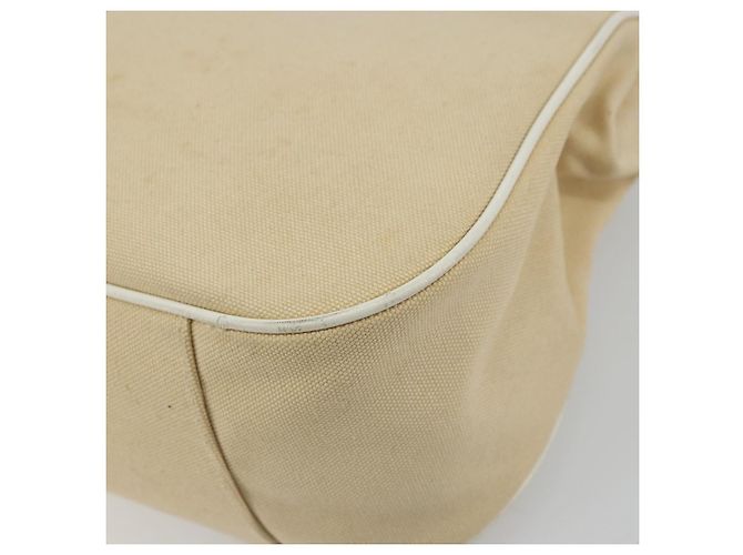 PRADA Schultertasche aus Canvas Beige Silber Authentisch 176585 - Ansicht 15