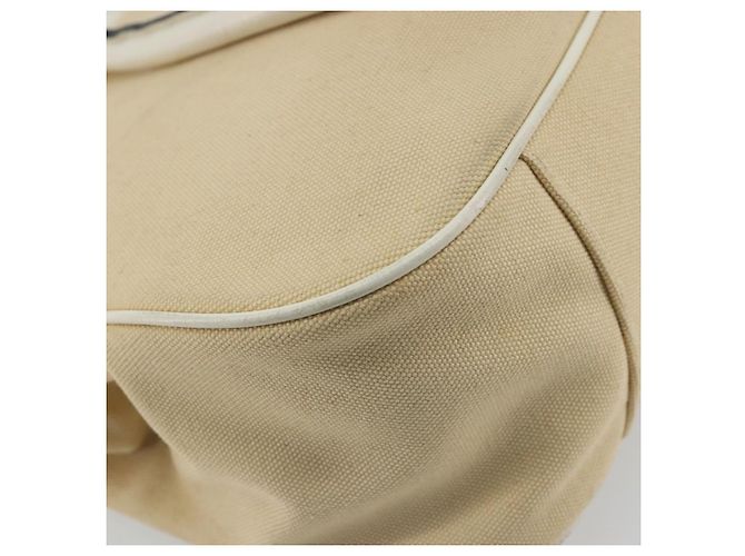 PRADA Schultertasche aus Canvas Beige Silber Authentisch 176585 - Ansicht 18