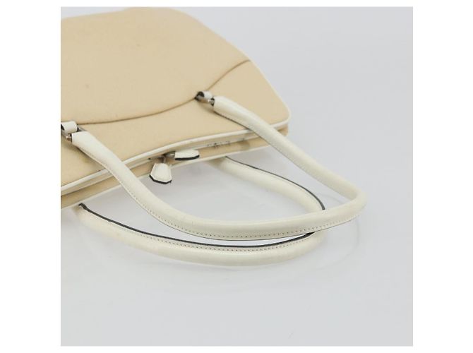 PRADA Schultertasche aus Canvas Beige Silber Authentisch 176585 - Ansicht 7