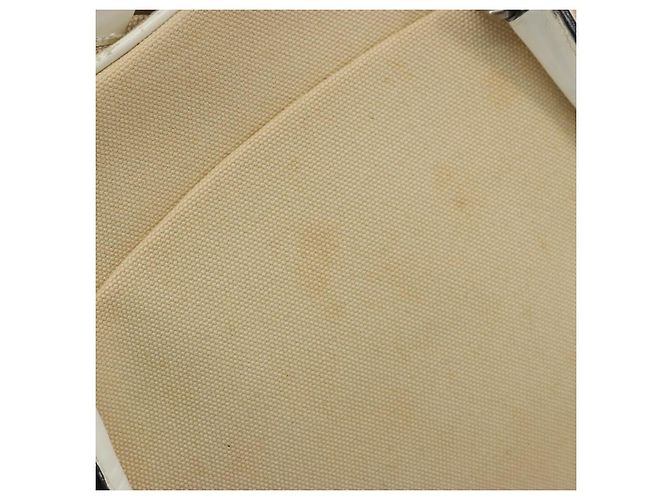PRADA Schultertasche aus Canvas Beige Silber Authentisch 176585 - Ansicht 8