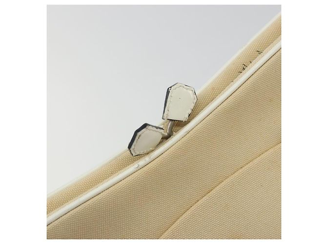 PRADA Schultertasche aus Canvas Beige Silber Authentisch 176585 - Ansicht 9