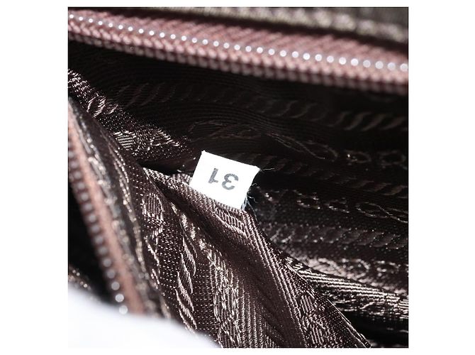 PRADA Tote Bag aus Nylon in Grün Silber authentisch 175696 - Ansicht 12